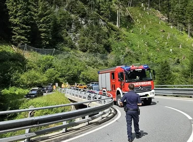Einsatz: Felssturz auf die Kaunertalstraße